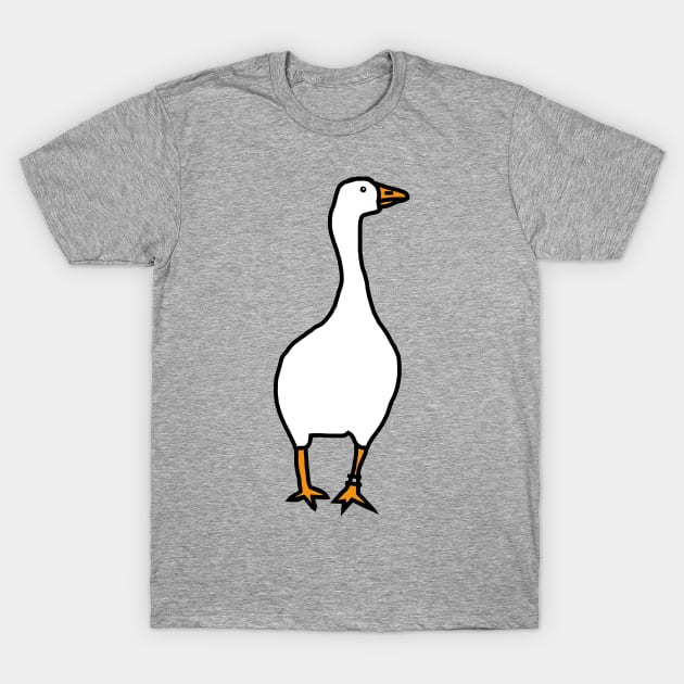 White Goose Gaming Design T-Shirt by ellenhenryart